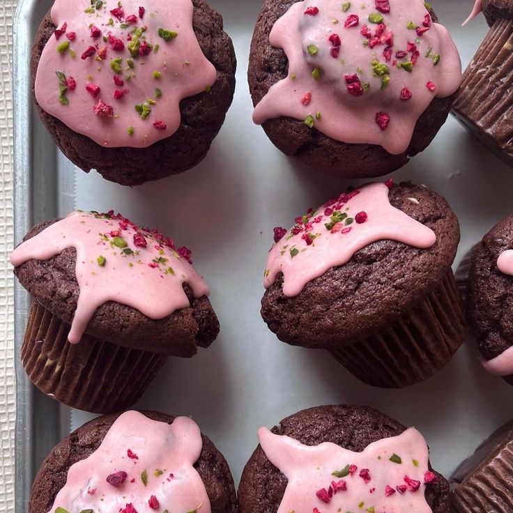 glazed sprinkle muffin